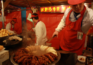 Szene in der Garküche Peking