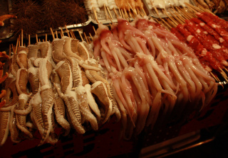 Frische Kalamari n der Garküche Peking Frische Kalamari n der Garküche Peking