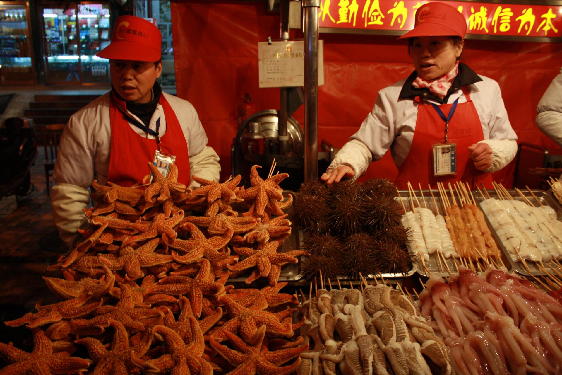 Ausschnitt in der Garküche Peking Ausschnitt  in der Garküche Peking