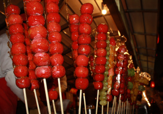 Kandierte Früchte in der Garküche Peking Kandierte Früchte in der Garküche Peking