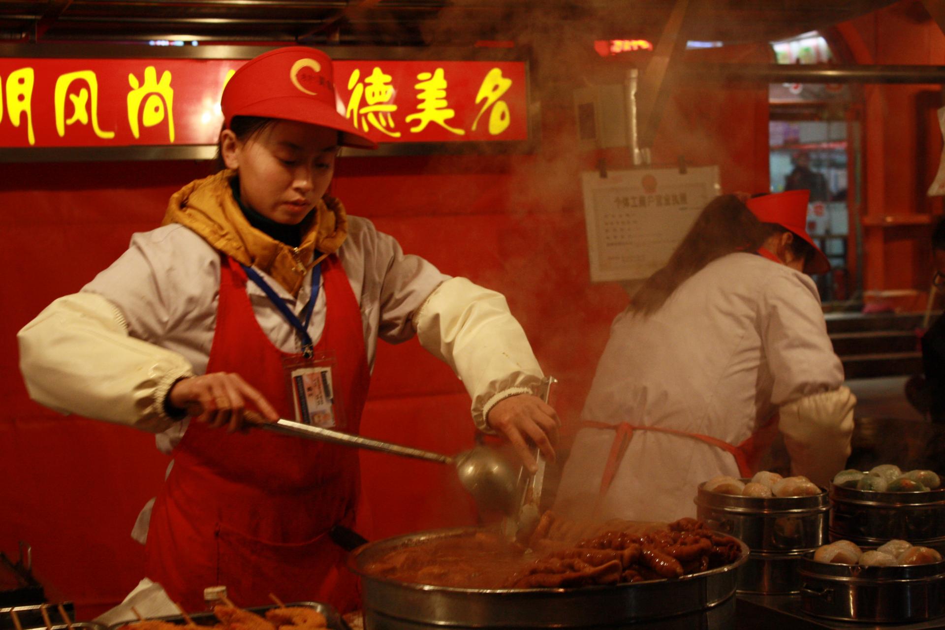 Szene in der Garküche Peking