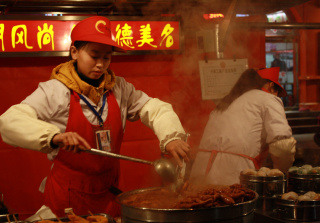 Szene in der Garküche Peking