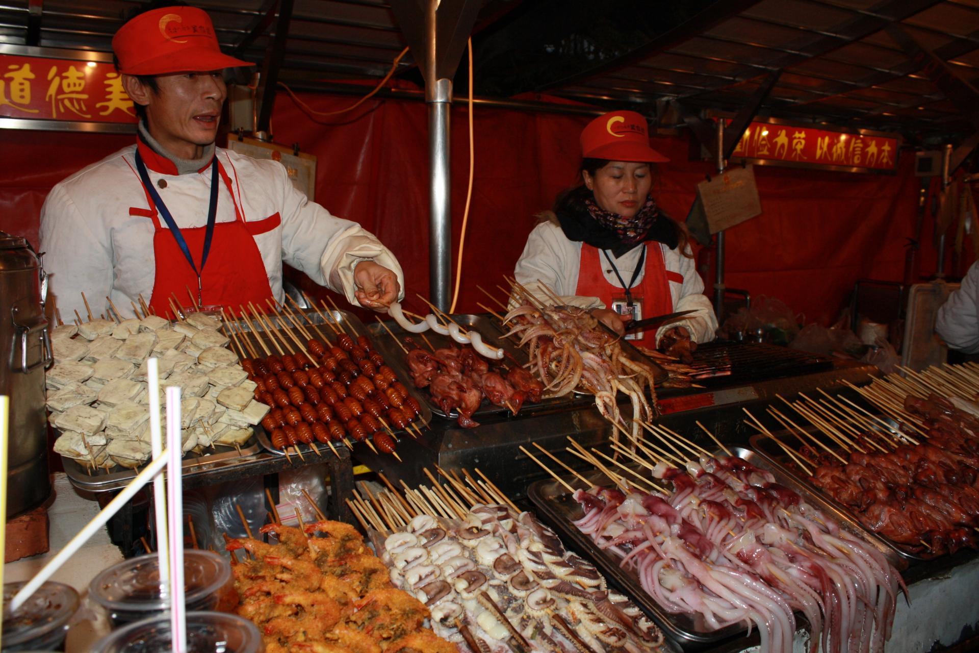 Szene in der Garküche Peking