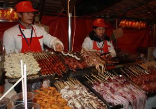 Szene in der Garküche Peking