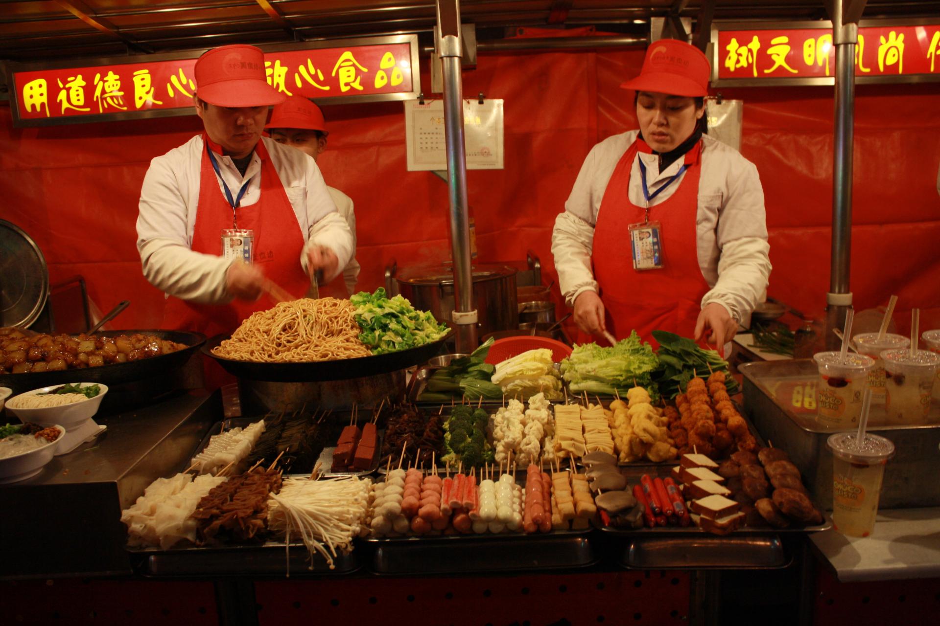 Szene in der Garküche Peking
