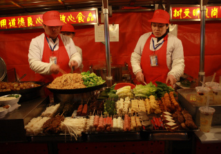 Szene in der Garküche Peking