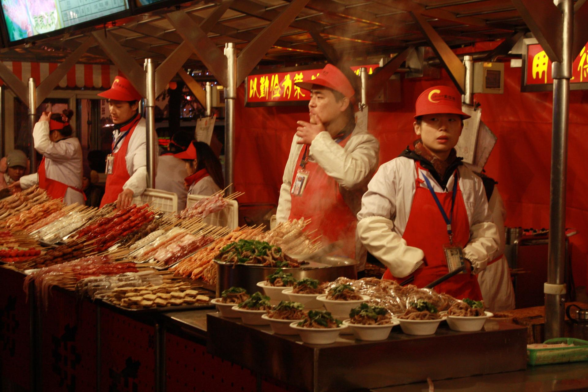 Szene in der Garküche Peking