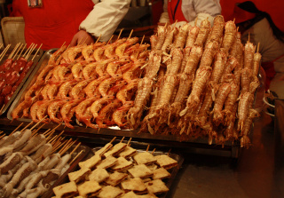 Seafood in der Garküche Peking