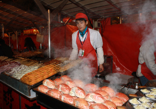 Szene in der Garküche Peking