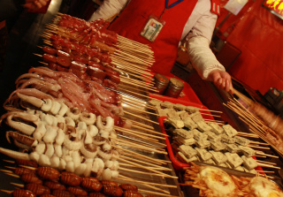 Szene in der Garküche Peking